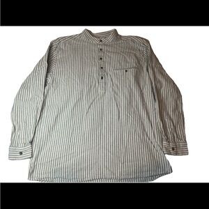 Men's Striped Casual Button-Down Shirt